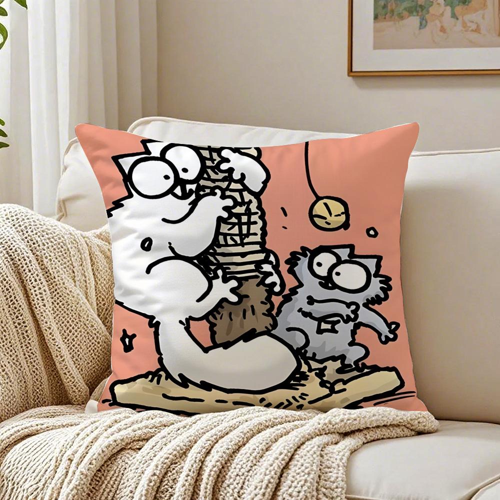 Cute Funny Art SSimons Cat Cushion Cover Pillowcase Antidustmite living Room Sofa Decor Cushion Room