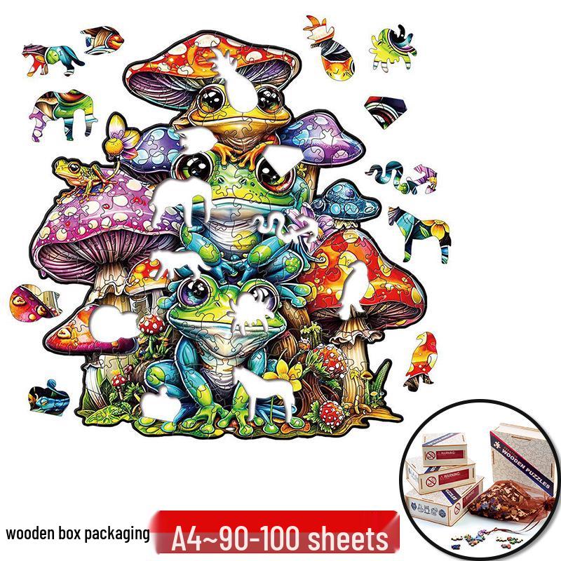 Irregular Animal Dog Penguin Wooden Puzzle in Stock