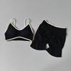 Yoga Set for Women with Chest Pads, Tight-Fitting, Quick-Drying, Suitable for Outdoor Running, Sports, Fitness, and Yoga, High-Waisted Shorts