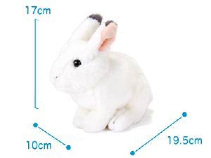 Calorata Japanese Hare Plush Toy Realistic Rabbit Animal Baby Toy Doll Gift Present Birthday Christmas Present (Winter Fur/Soft Touch) (Twice Tested)
