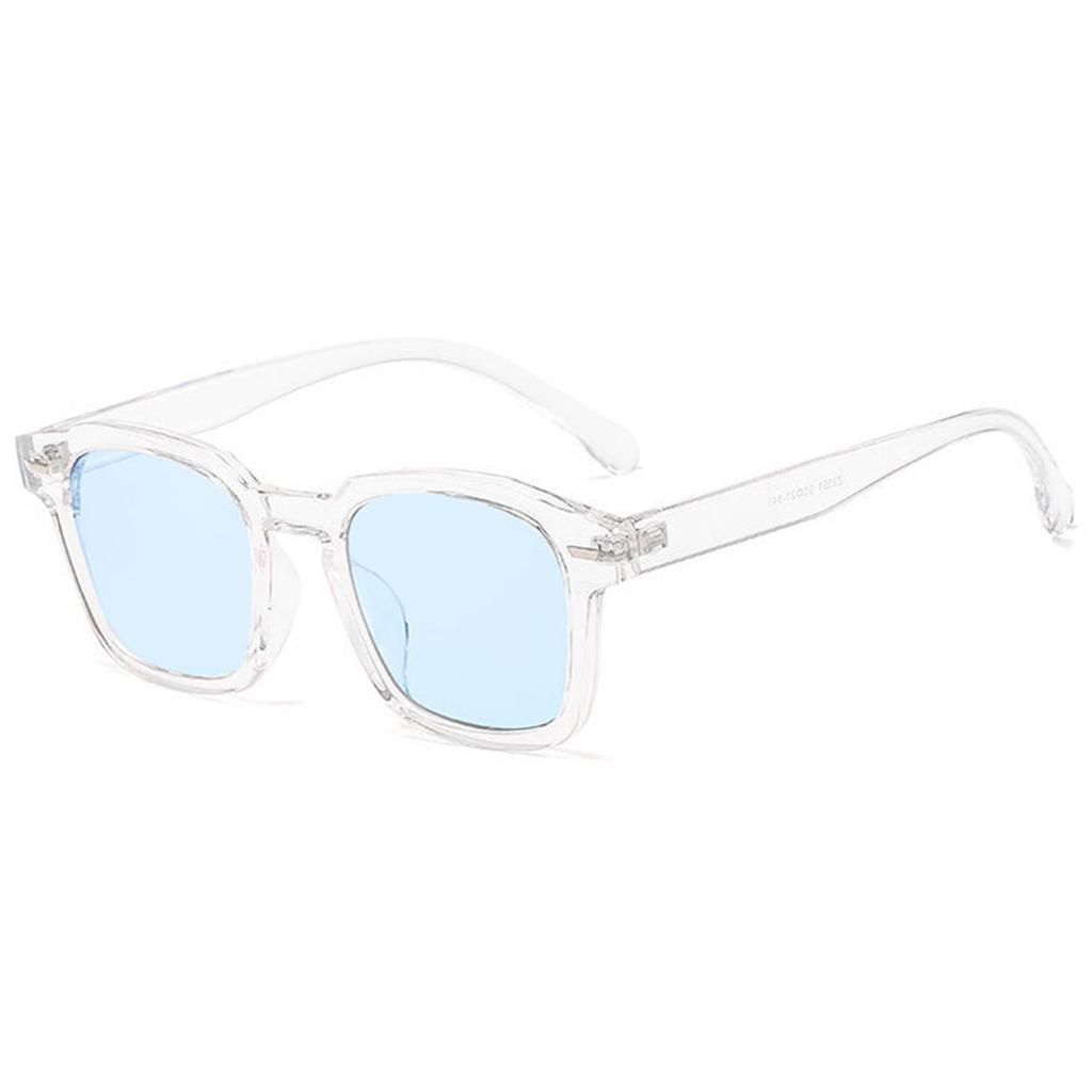 1pair Unisex Transparent Square Frame Fashion Glasses For Daily Decoration Casual Shades Accessories
