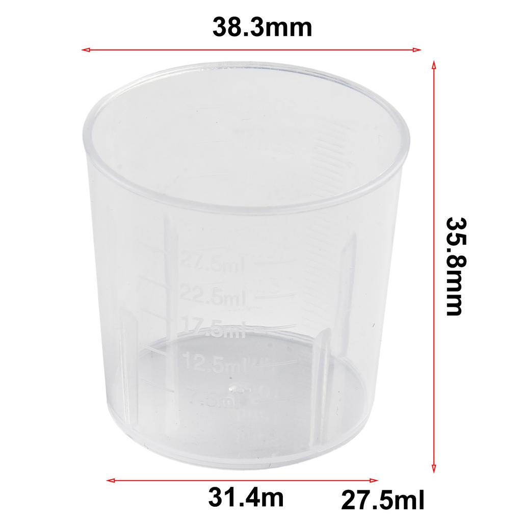 10pcs 15ml/30ml Plastic Measuring Cup Transparent Clear Double-scale Medicine Graduated Measuring Cup Container