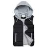 10 Colors Fashion Women Hooded Warm Cotton Padded Waistcoat Sleeveless Zipper Basic Coat