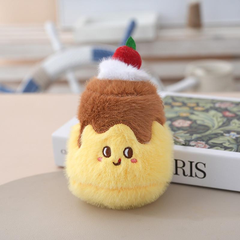 Cartoon Food Plush Keychain With Pp Cotton Filling For Kids Room Decor