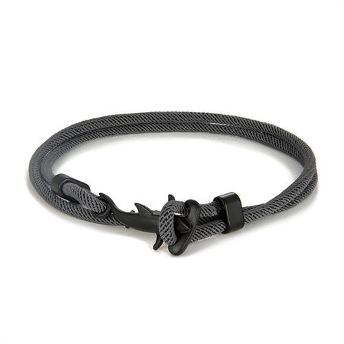 Small Fresh Black Small Hammerhead Shark Bracelet Milan Rope Multi-Turn Adjustable Hand Rope Worker