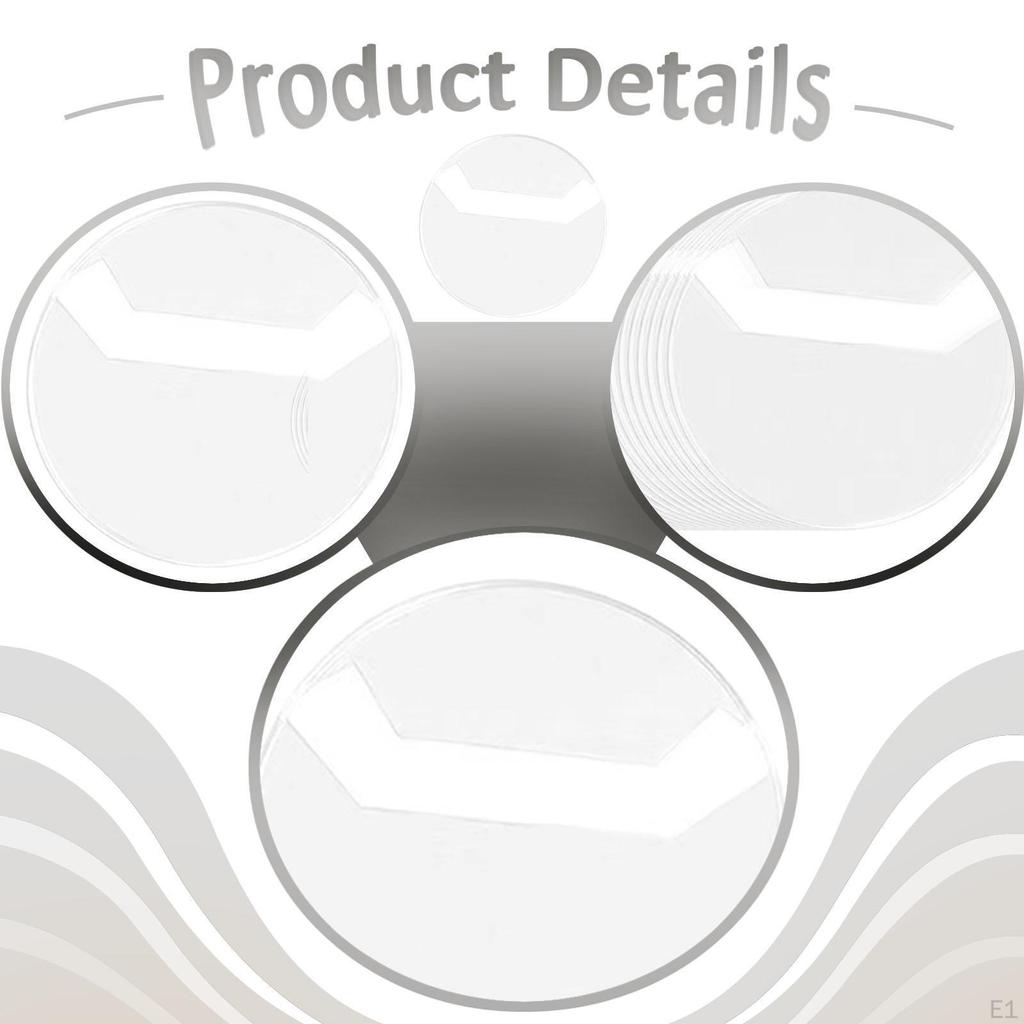 50 Pieces Covers Round Making Accessories for Buttons Anime Idol Card Sleeves Transparent PVC