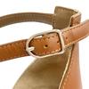 Excellent HERMES Sandals legend H logo leather wedge sole Brown 36.5 172196Z Used
