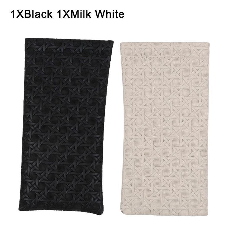 Minimalist Elegant Trendy Glasses Pouch Woven Texture Portable Sunglasses Storage Box Durable Lipstick Headphone Bag