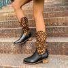 Mode High Heels Chelsea Boots Damen Winter Knöchel Plateau Leopard Schuhe 2024 Neu Gladiator Pumps Mid-Calf Stiefel Botas Mujer