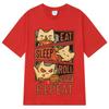 Whimsical Cat Dungeons & Dragons Funny Meme Graphic Print Women And Men Short‑Sleeve T-shirt