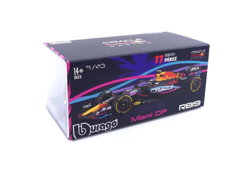 Bburago F1 Red Bull Signature Series Diecast Car Scale Sergio Perez RED BULL RB19 TEAM ORACLE RACING N 1 World Champion Miami GP 2023 SERGIO PEREZ
