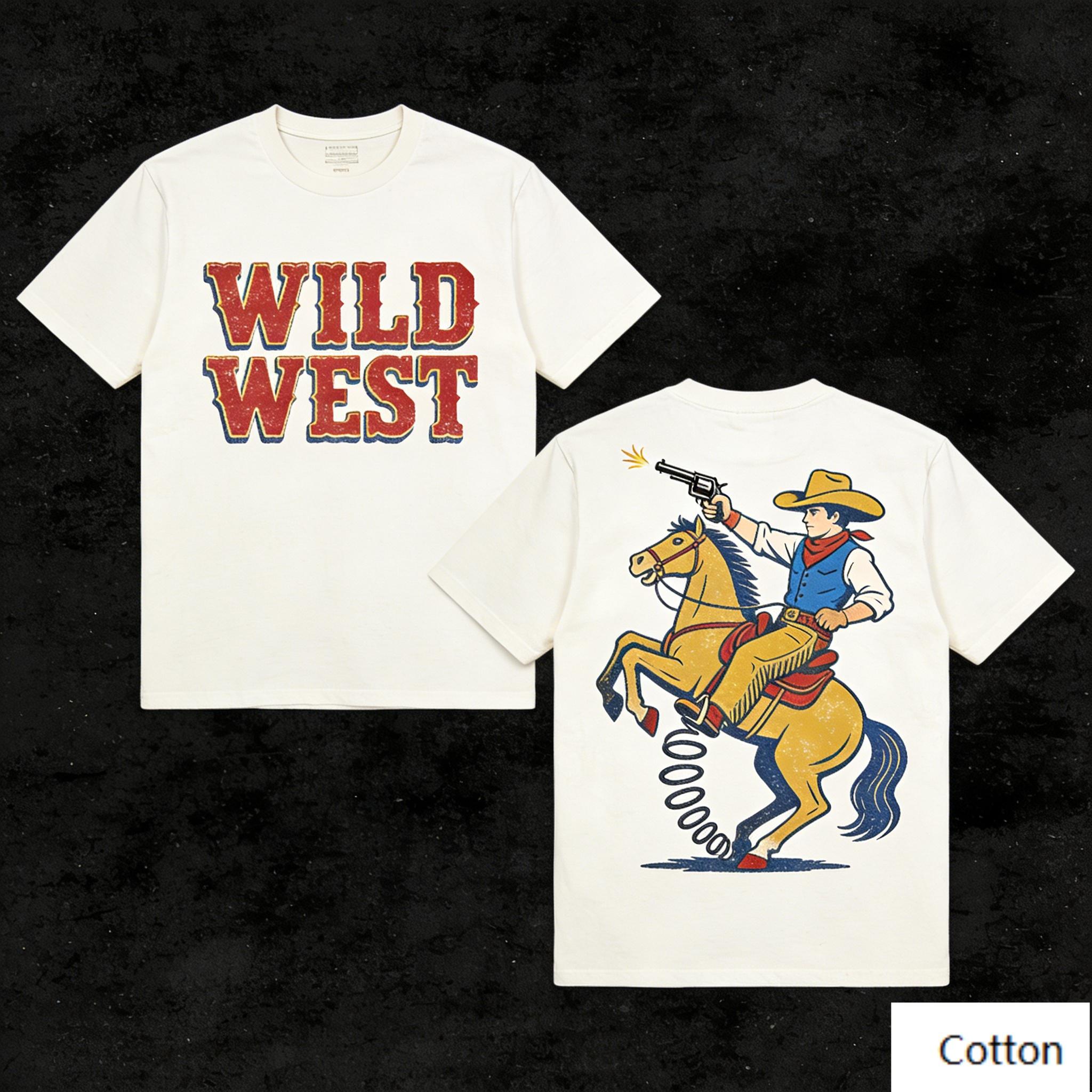 Vintage Wild West Saloon Bartender Graphic TShirt Retro Western Mixology Cocktail Print Pure Cotton Tee Classic Cowboy S