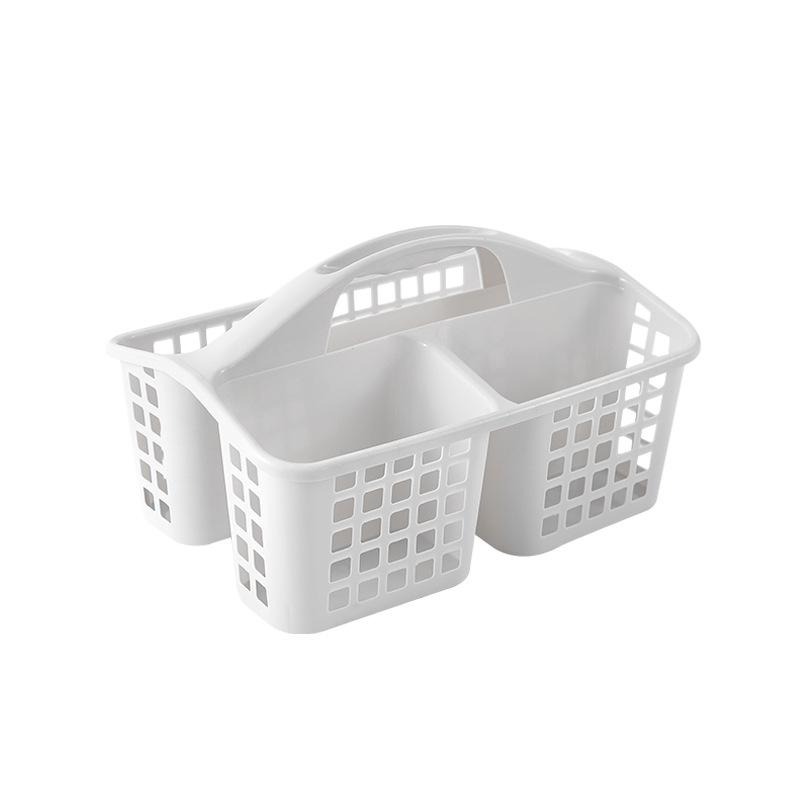 Plastic Portable Bath Basket Bathroom Storage Basket Compartment Toilet Sundries Storage Basket Basket Bath Basket Storage