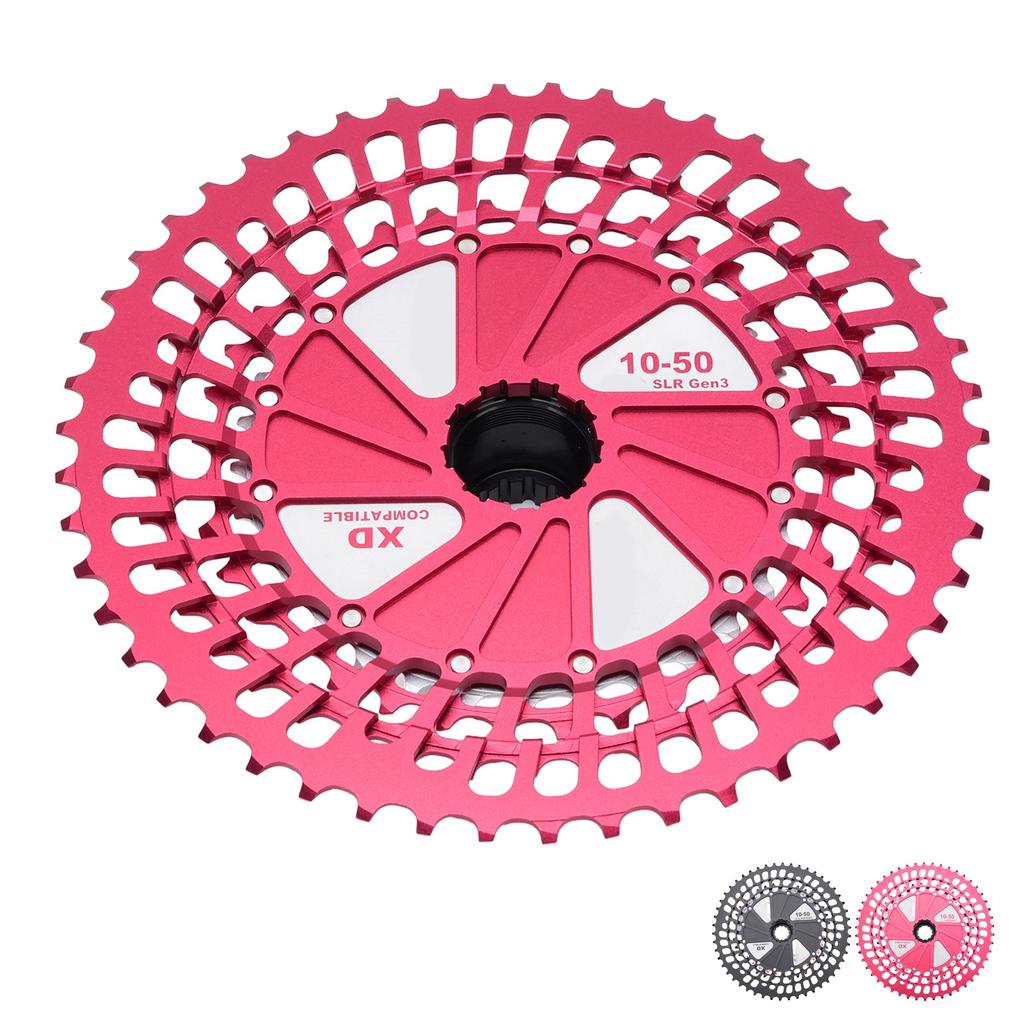 Bike Cassette Ultra Light 10 to 50T 12 Speed CNC Hollow Bicycle Cassette Flywheel Replacement for XD