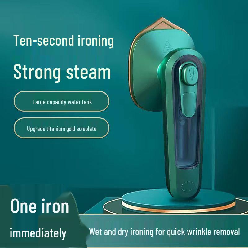 Portable Dual-Use Garment Steamer & Iron - German Quality, Handheld Design for Dry/Wet Use