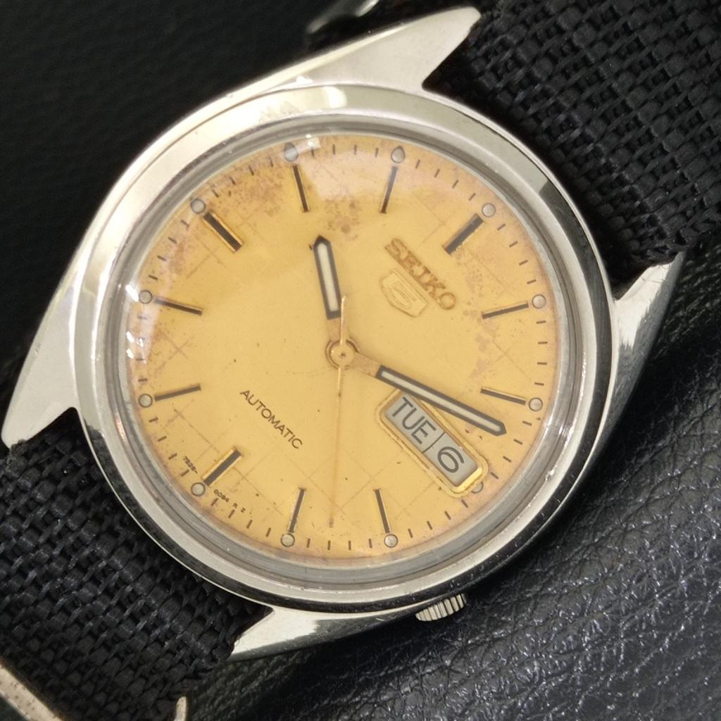 

ЯПОНИЯ ВИНТАЖ SEIKO 5 АВТОМАТИЧЕСКИЕ 7019A МУЖСКИЕ ОРИГИНАЛЬНЫЙ ЦИФЕРБЛАТ ЧАСЫ a500781-5 R154-a500781