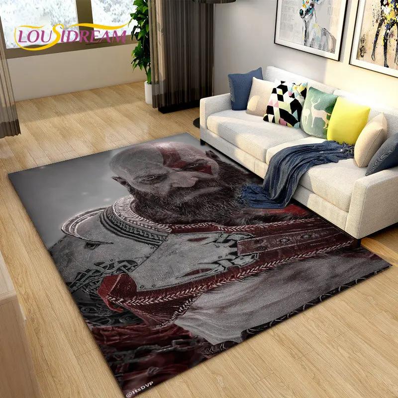 God of War Game Gamer Area Rug Large,Carpet Rug for Living Room Bedroom Sofa Doormat Decoration,Kids Play Non-slip Floor Mat
