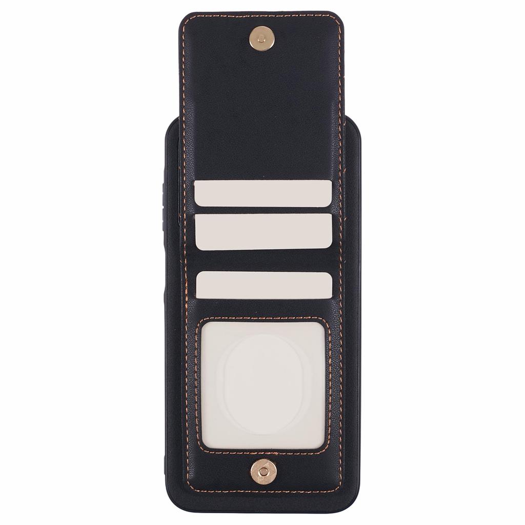 For Samsung Galaxy A25 5G (Global) (161.0 X 76.5 X 8.3mm) Phone Case Rhombus Adhesive Card Bag with Kickstand RFID Blocking