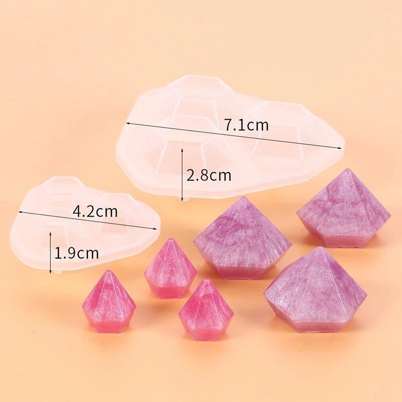 1ks Mini silikonová forma ve tvaru diamantu DIY Ručně vyráběná na šperky Příslušenství Forma na zdobení bílého dortu Kuchyňské potřeby