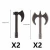 12/24PCS Medieval Figure Weapon Accessories Kit Building Blocks King Sword Lion King Shield Trident Battle Axe Double-edged Axe Brick Toy