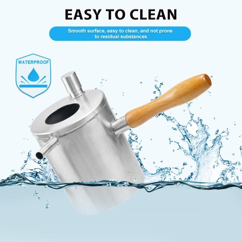 Bees Farm Essential Tool Double Layered Stainless Steel Pots for Efficient Wax and Honeys Heating with Secure Handling