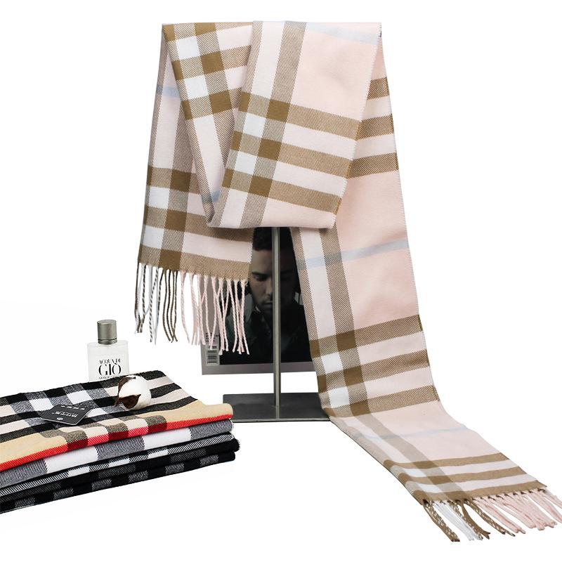 Autumn And Winter Scarves Imitation Cashmere Warm Men'S Plaid Scarf Manufacturers