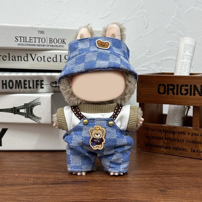 Labubu Kleidung Outfit Accessoires Für 17Cm Vinyl Labubu Plüschpuppe Freizeitkleidung Plüschtier Kleidung Ersatzset