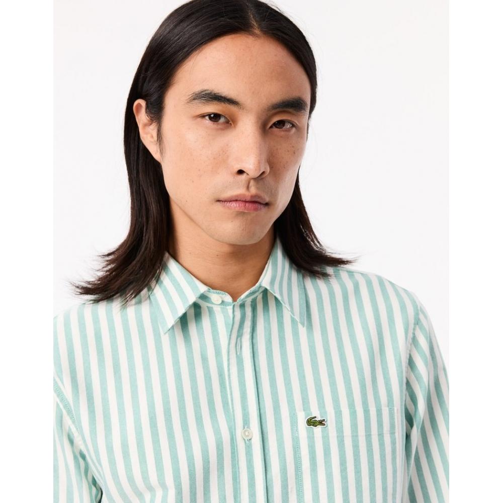 LacoSte Men S Oxford Stripe Shirt Ch7549 54n Jk1