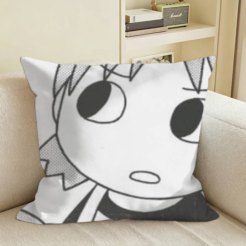Cute Yotsuba to Manga Square Sofa Pillow Cover Solid Color Living Room Home Decor Cushion Case