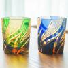 240 Ml 8.5 Oz Handcrafts Edo Kiriko's Whiskey Glass Tumbler Multi-colored Old Fashioned Glass In Gift Box