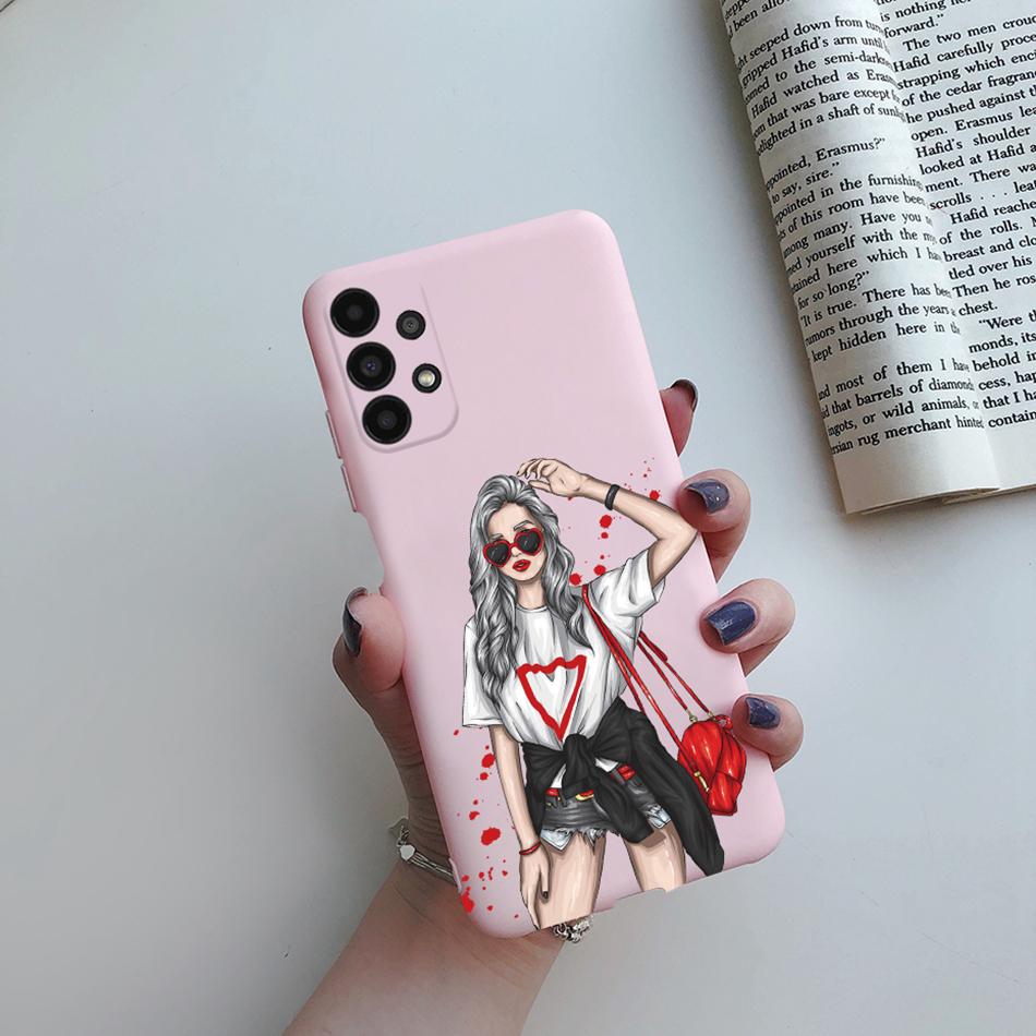 For Cover Samsung Galaxy A13 A33 A53 A73 5G Beautiful Girl Soft Silicone Case For Samsung A13 4G A 13 A135F GalaxyA13 Funda Case