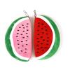 Watermelon Semicircle Short Plush Pencil Bag Stationery Storage Zipper Case