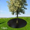 12 Pieces Tree Mulch Ring Mat Guard Weed Barrier Fabric for Outdoor