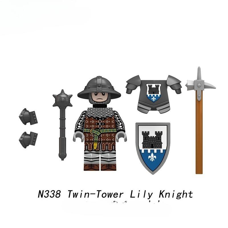 Medieval Equipment Knight Building Block Action Figures Armor Helmet Compatible ABS Accessories Children's DIY Toy N335-338