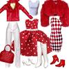 6-Point Jointed BJD 30cm Barbie Doll Clothes & Fashion Bag Set - Fairy Supermodel Xinyi Collection