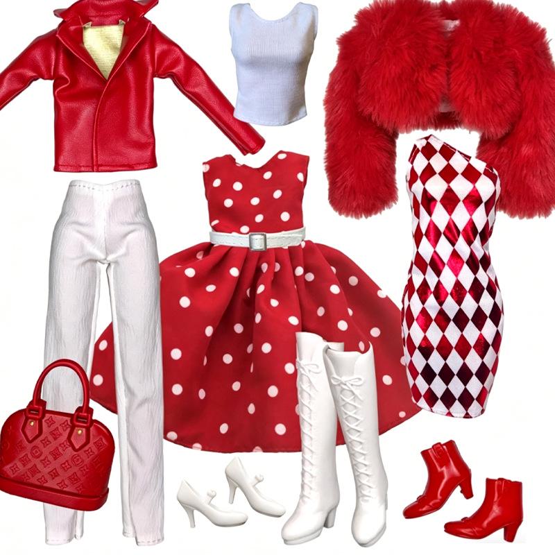 6-Point Jointed BJD 30cm Barbie Doll Clothes & Fashion Bag Set - Fairy Supermodel Xinyi Collection