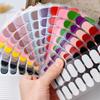16Tips Semi-Cured Gel Nail Sticker Pure UV/LED Lamp Gel Nail Polish Wraps Long-Lasting Full Cover Gel Sticker Nail Decor##