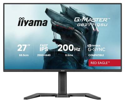 Iiyama G-master Red Eagle Gb2771qsu-b1 Monitor 27 Qhd Ips 0.5ms 200hz G-sync Flicker Free Black