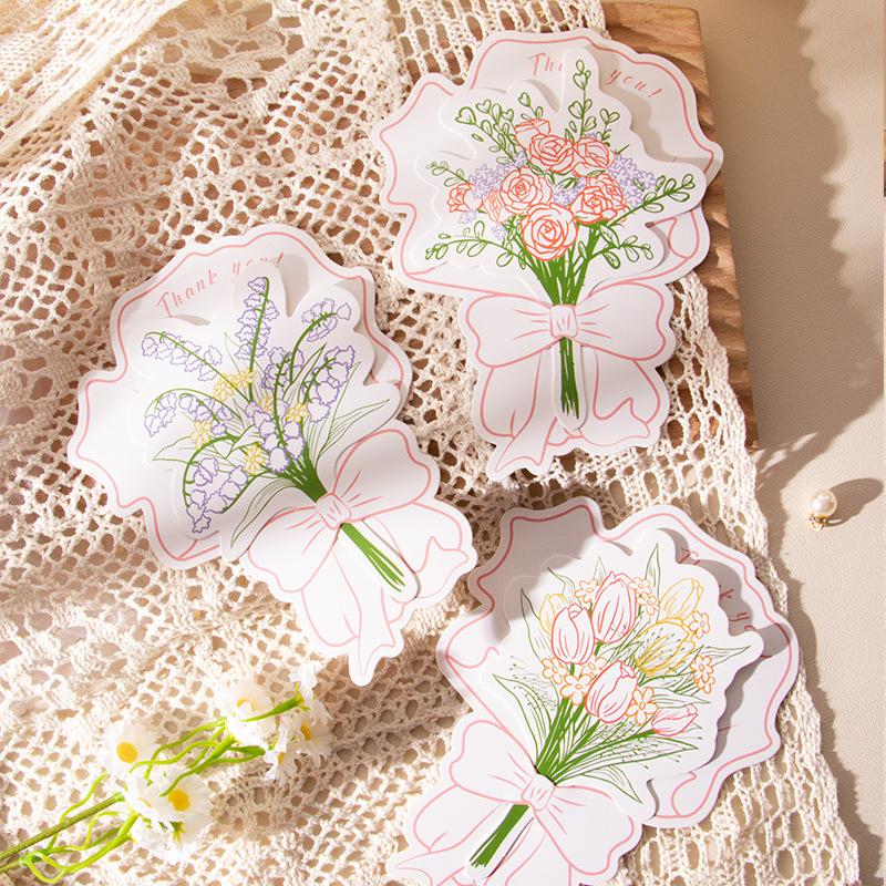 Bouquet Thank-you Card Birthday Gift Souvenir Floral Card Accessories Handwritten Gift Card