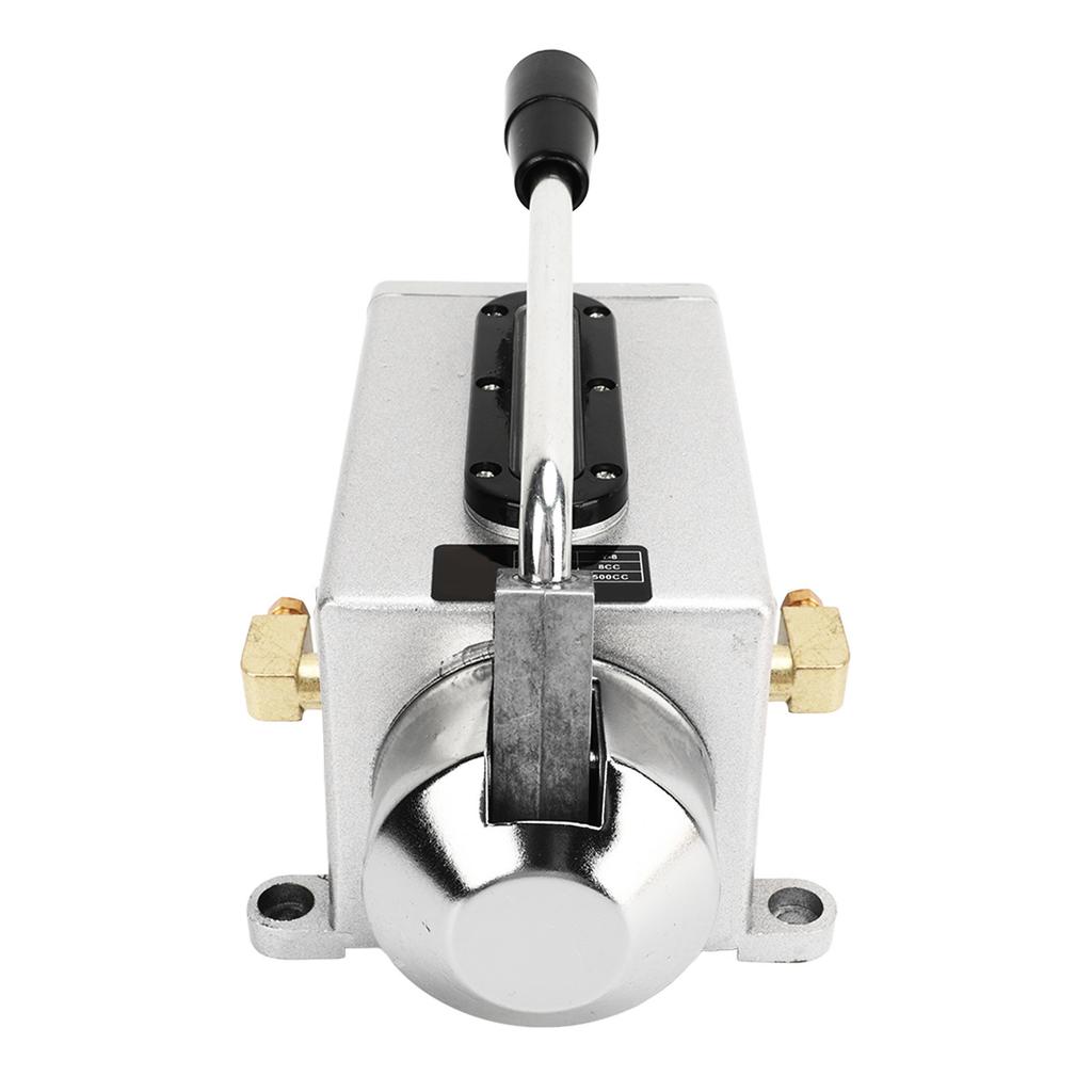 500CC Manual Lubricating Oil Pump Double Outlet Port 4mm Hand CNC Lubrication Pump for Punching