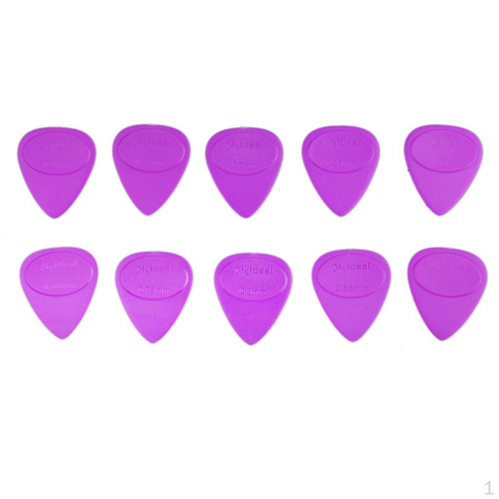 

10 медиаторов для бас-гитары разной толщины для замены плектров банджо и укулеле