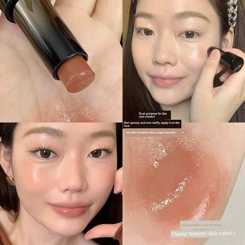 Lipstick for Autumn and Winter, Water-Glossy, Translucent, Low-Saturation Nude Pink, Everyday Nude Color Series, Moisturizing Student Lip Balm,