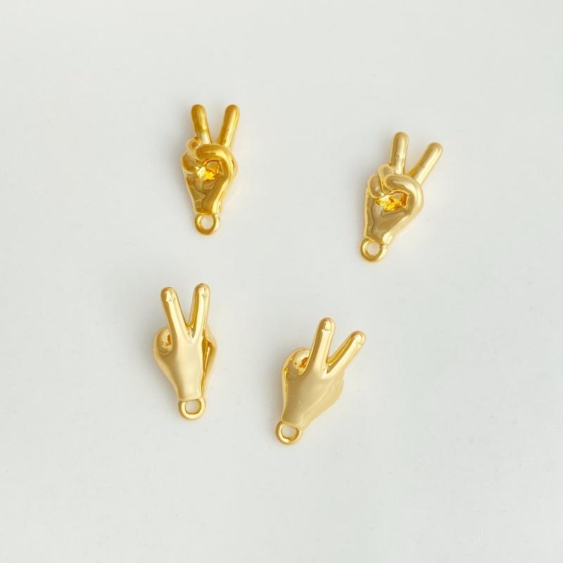 Handmade Gold-Plated Abstract Personality Scissors Pendant for Creative DIY Jewelry and Bracelets