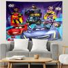 Car Print Tapestry, Backdrop, Easy Setup, Ideal for Bedroom, Office & Living Room, with Aesthetic Wall Hanging Decor.