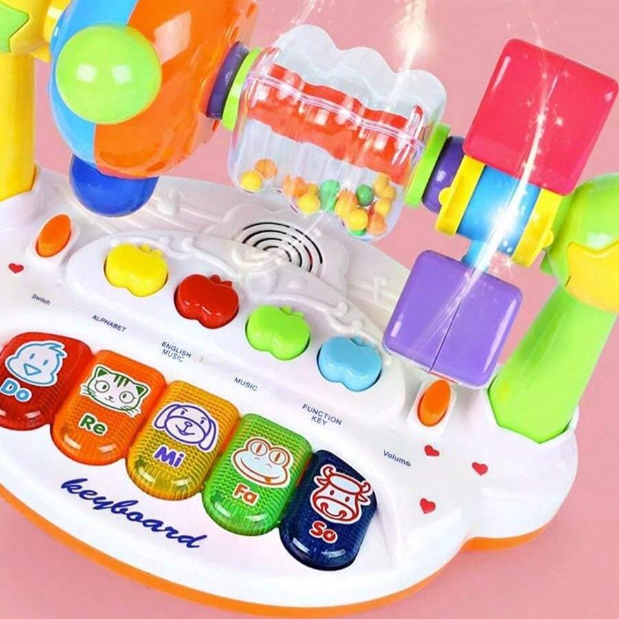 Attractive and Educational Piano Keyboard Toys, Pre Loaded Songs and Lights for Early Learning and Development,Battery Power,not Include Batteries
