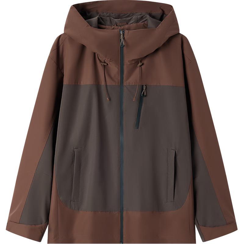 Semir Men's Colorblock Outdoor Hooded Windproof Jacket