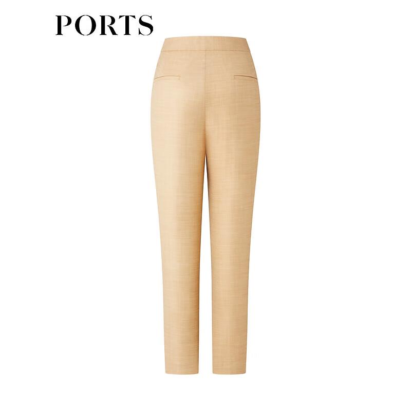 PORTS Women's Deer Velvet Brown Slim-Fit Ankle Pants