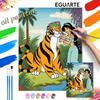 Digital Oil Painting Princess Jasmine and Rajah Tiger Art Handmade Diy Home Decorations