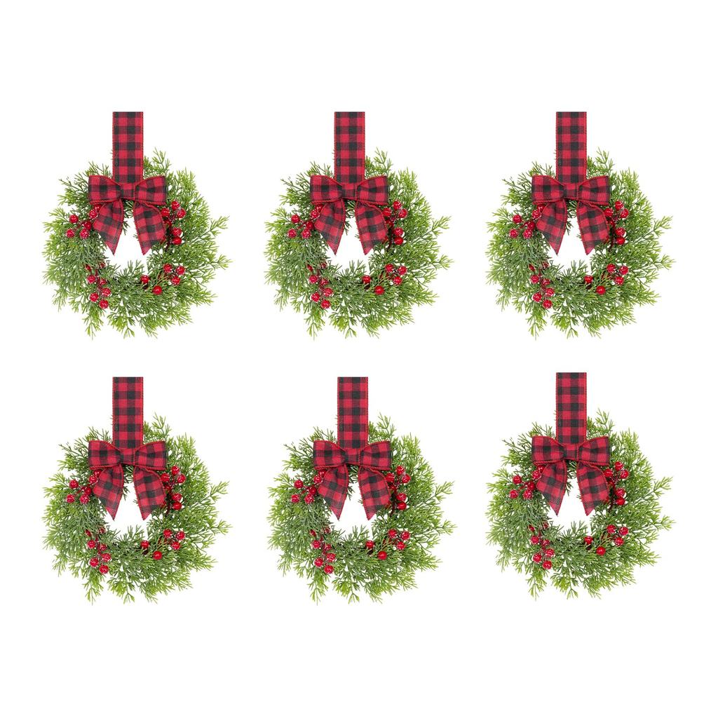10 Inch 3D Christmas Garland Ribbon for Cabinet Door - Decorative Holiday Wreath Garland for Home Decor
