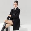 Sanpowa 100% Merino Wool Double-Faced Women's Long Coat